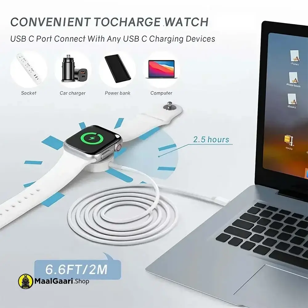 Apple Watch Type C Charger Conveinient Charge - MaalGaari.Shop