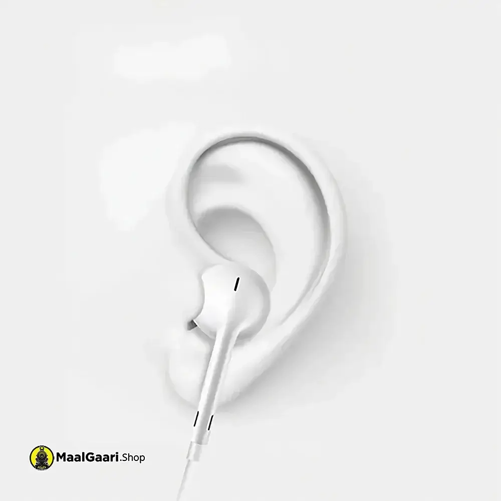 Best Fit in Ears GIONEE HANDSFREE 100ORIGNAL White Color 1.5M Cable Length 3.5mm Jack High Quality Bass Comfortable - MaalGaari.Shop