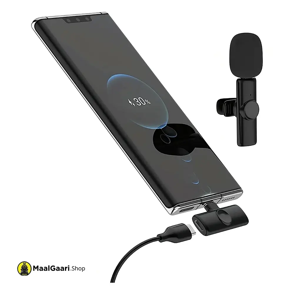 Easily Connected With Mobiles Sixonic 100 Original K9 2 Mics with both Type C Apple iPhone Connector Wireless Microphone For Mobile - MaalGaari.Shop