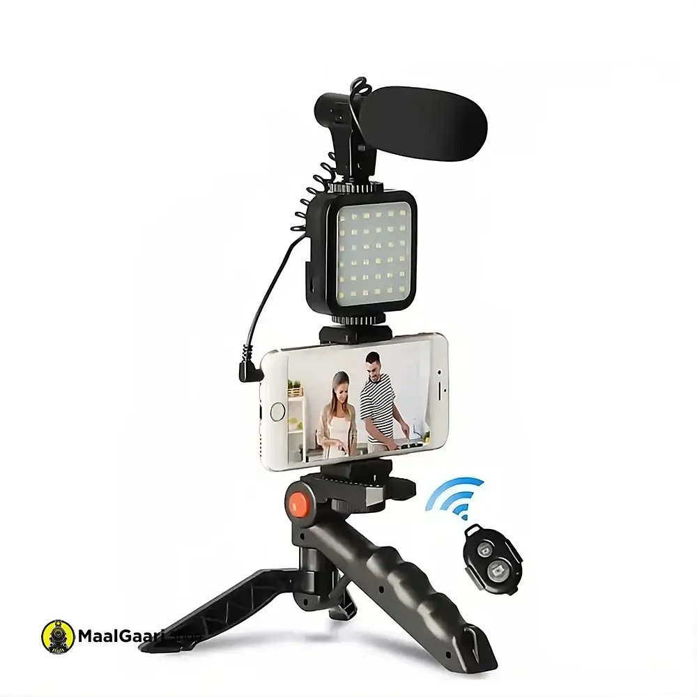 Remote Control AY 49 Video Making Vlogging Kit With Microphone - MaalGaari.Shop