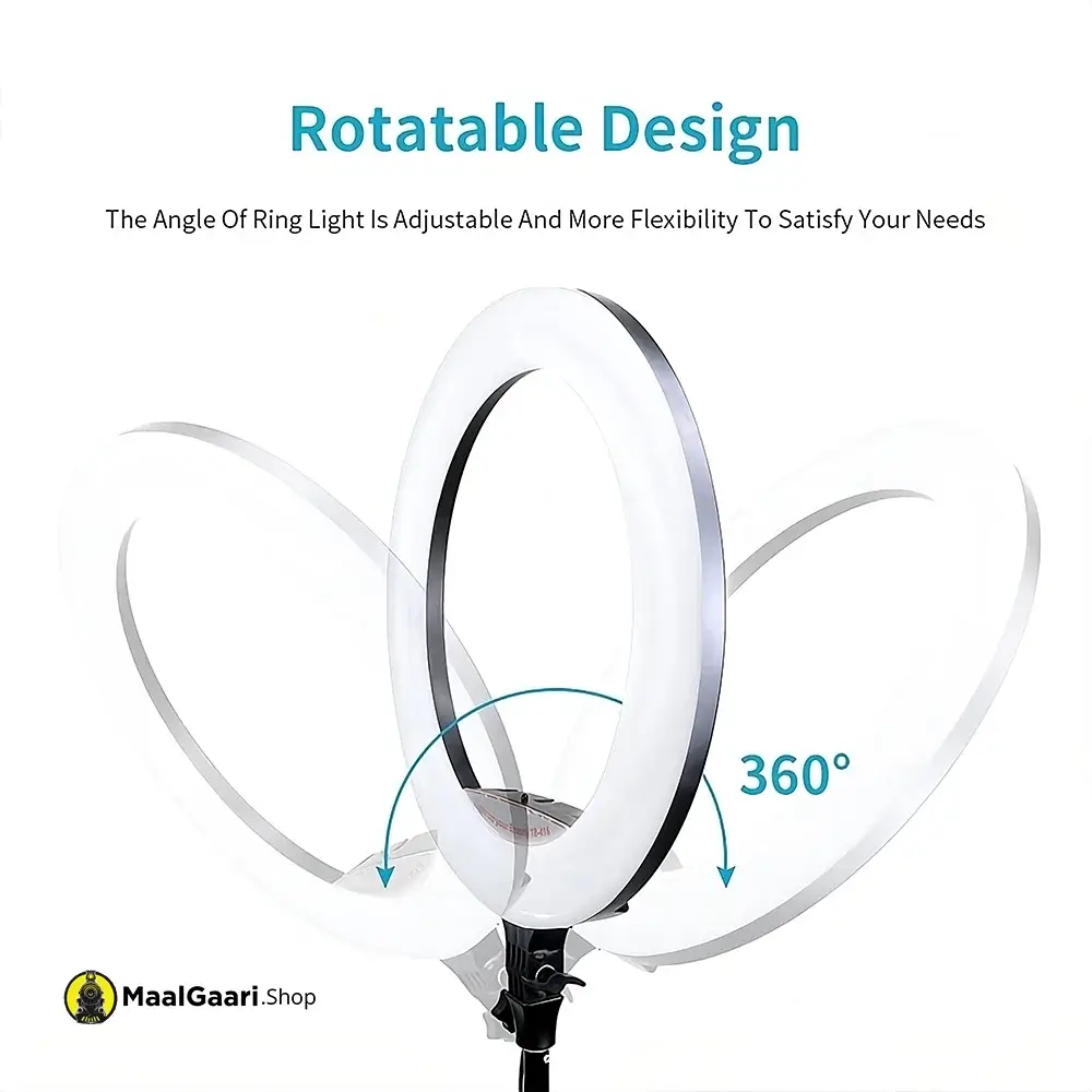 Rotatable Design MJ45 RGB Ring Light 45cm Soft - MaalGaari.Shop