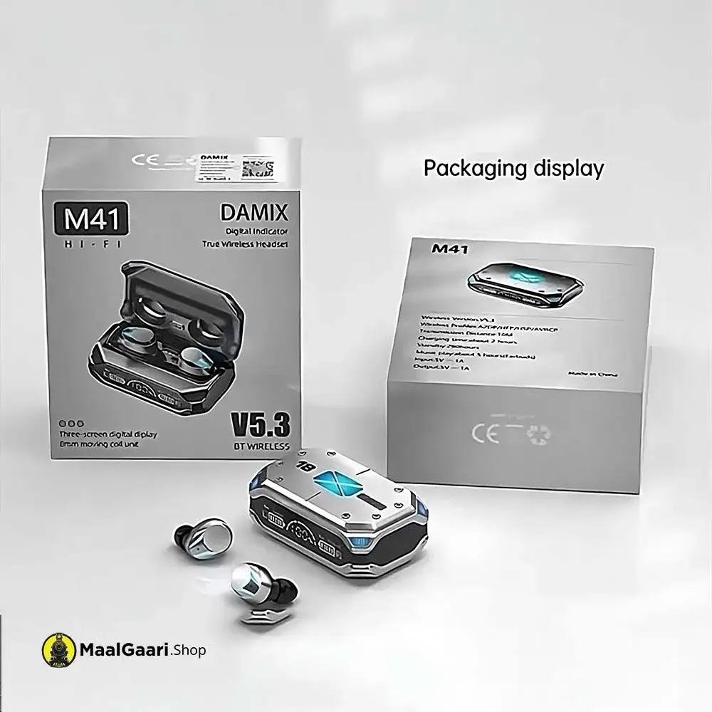 Whats Inside Box Damix M41 True Wireless Earbuds - MaalGaari.Shop