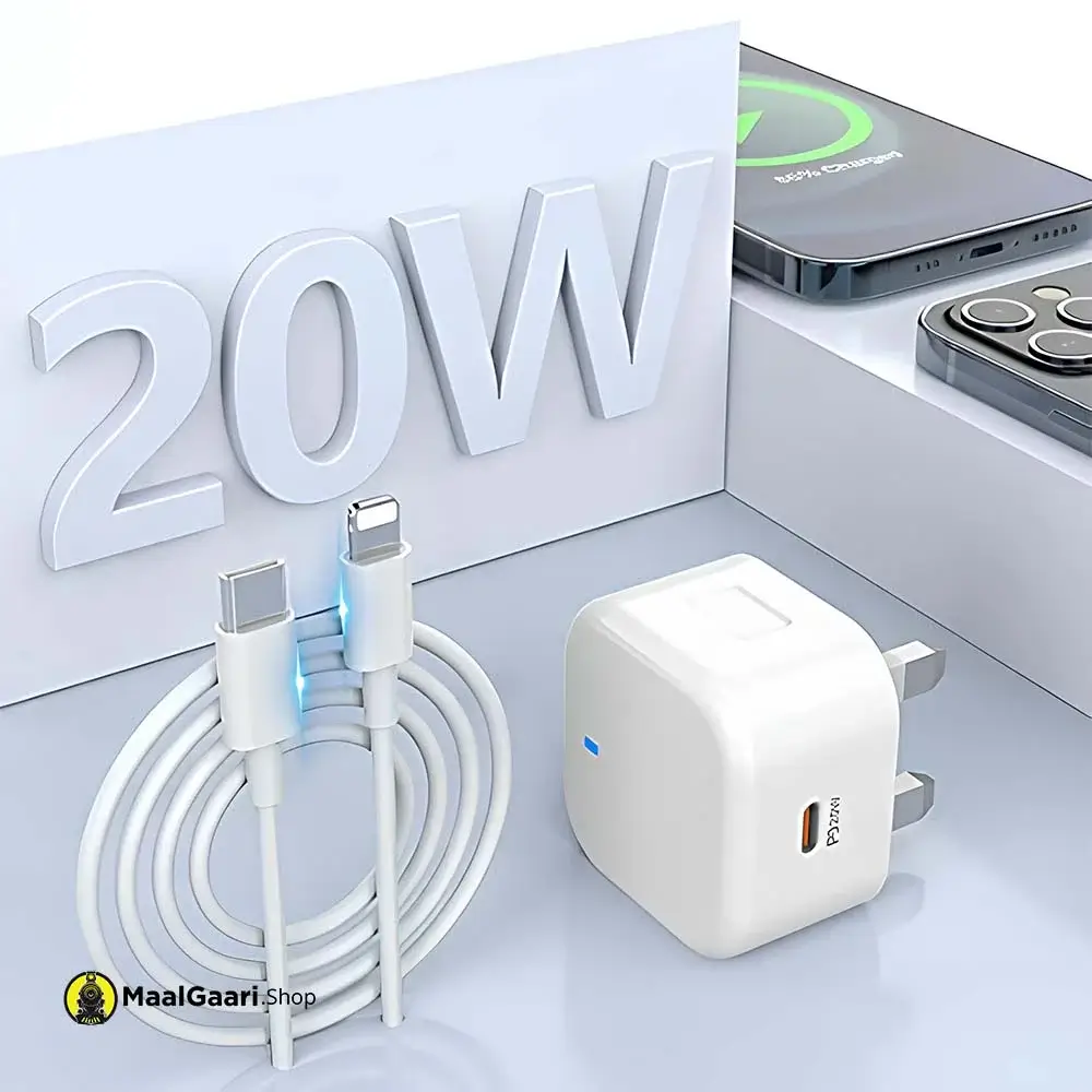 20 Watt Charging Official Apple 20w Usb C Power 3 Pin Uk Adapter - MaalGaari.Shop