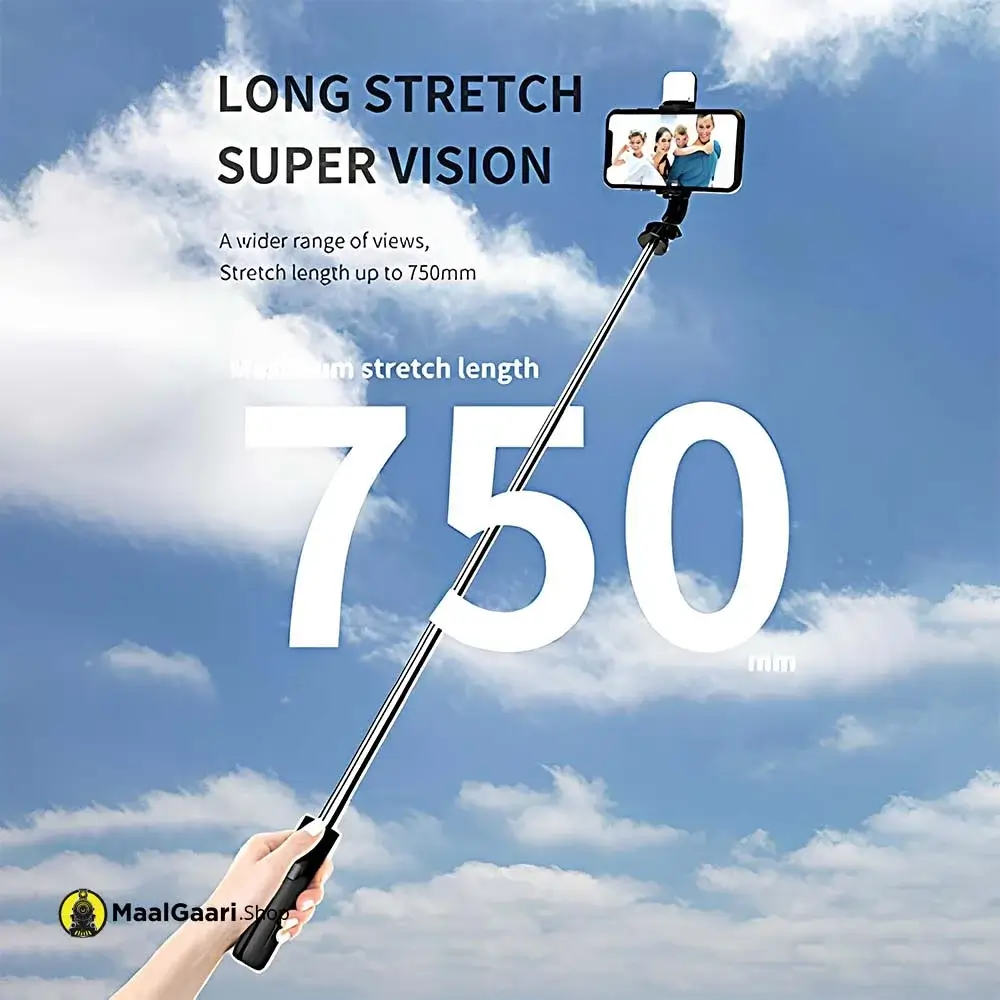 Long Stretch Q07 Selfie Stick And Tripod - Maalgaari.shop