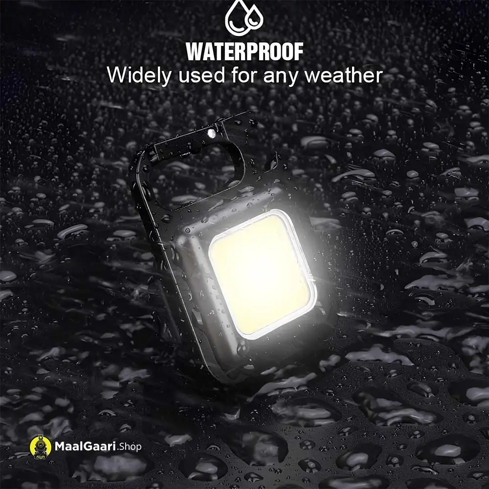 Waterproof Lcob Rechargable Yellow Light Keychain - MaalGaari.Shop