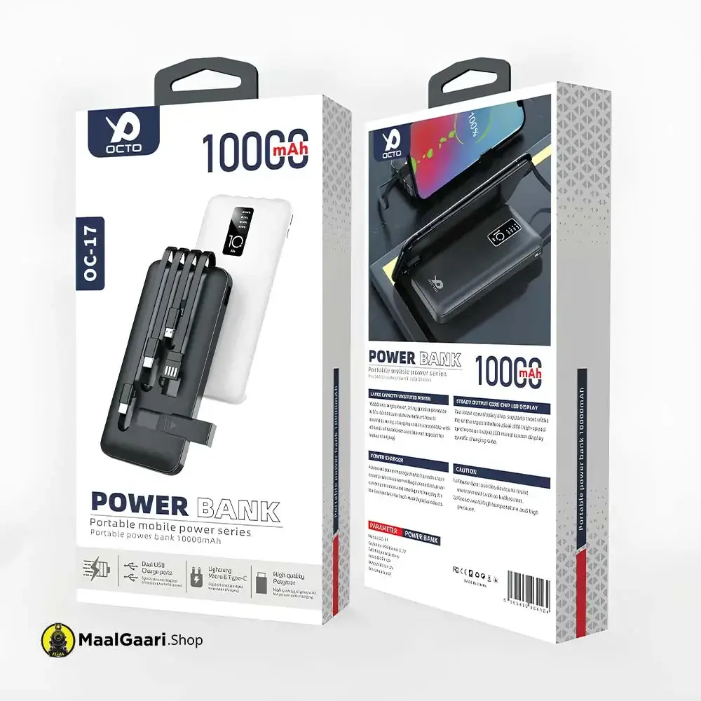 OCTOPUS Wireless Power Bank 10000 - Power Delivery