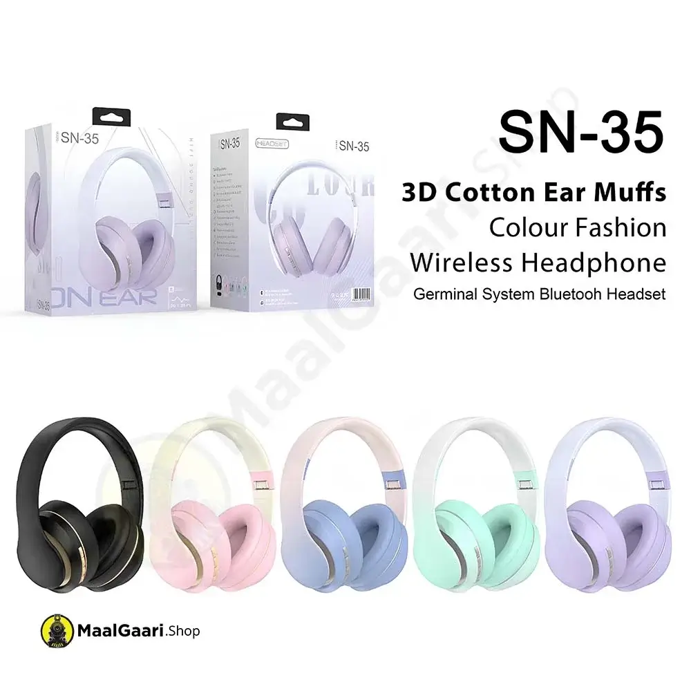 Cotton Ear Muffs Sn35 Wireless Headphones - MaalGaari.Shop