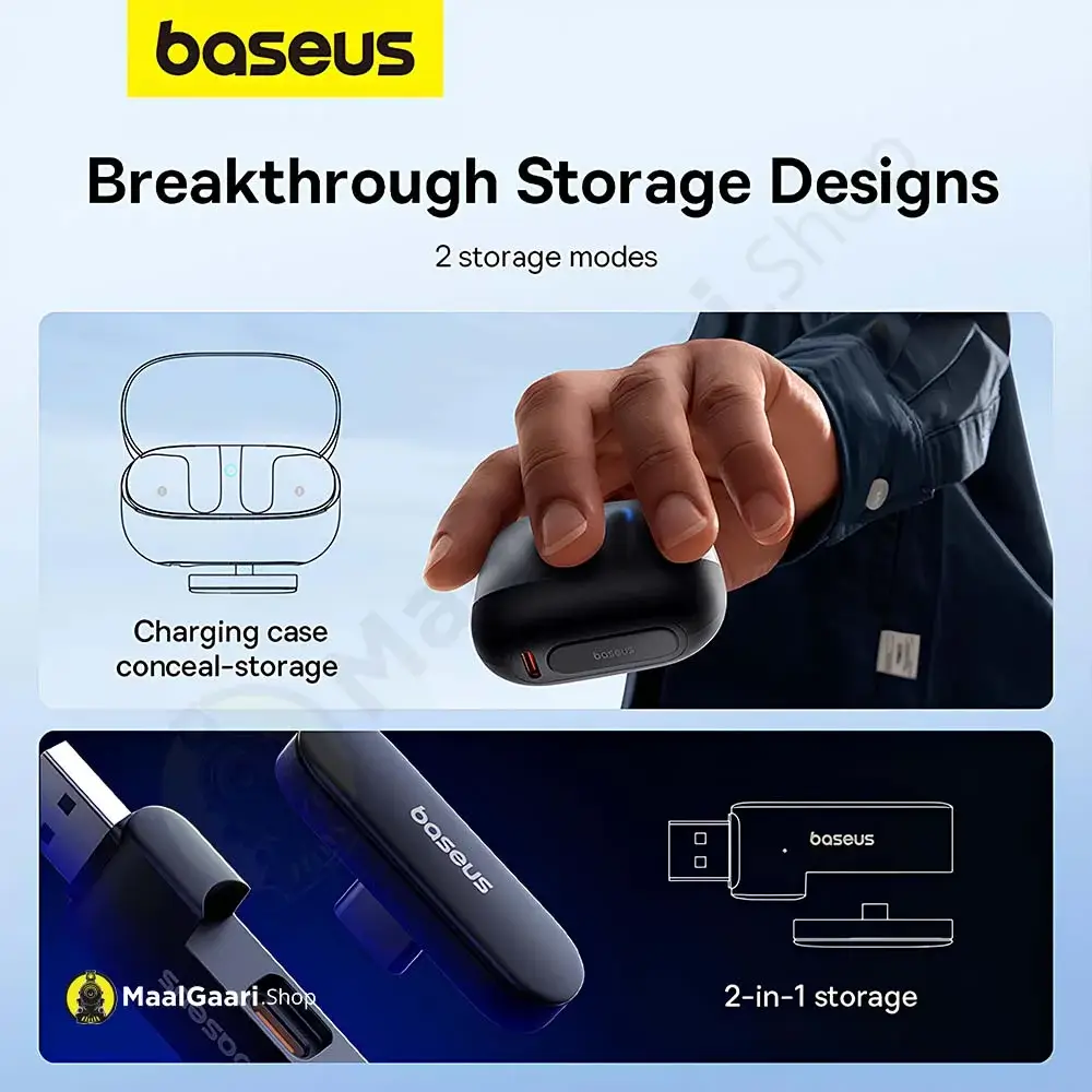 Breakthrough Storage Design Baseus Aequr G10 Wireless Earphones - Maalgaari.shop