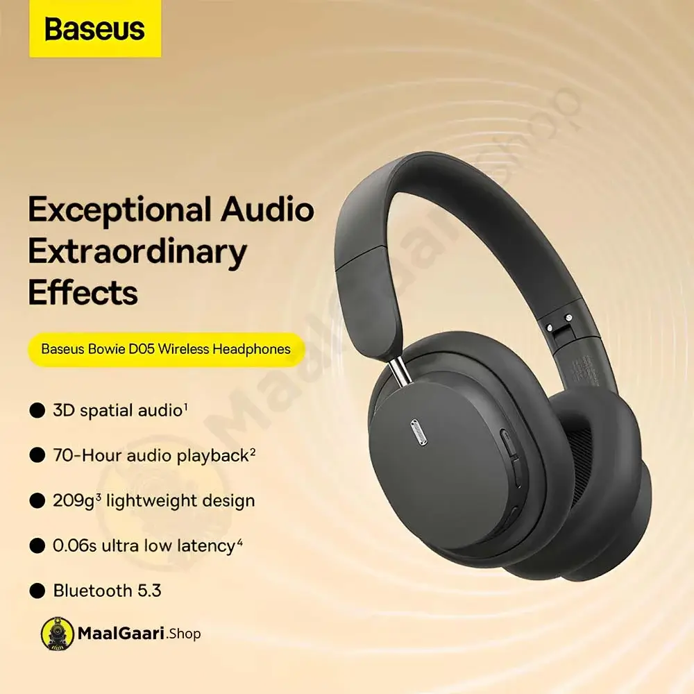 High Quality Audio Baseus Bowie D05 Wireless Headphone - MaalGaari.Shop