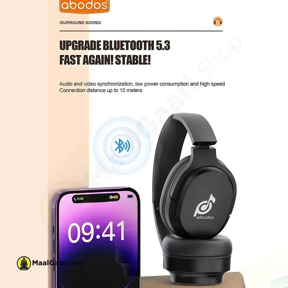 Seamless Bluetooth Connectivity Abodos As Wh23 Headphones - Maalgaari.shop
