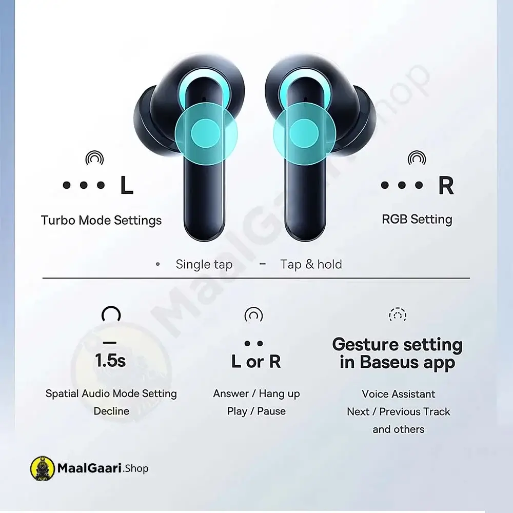 Touch Control Baseus Aequr G10 Wireless Earphones - Maalgaari.shop