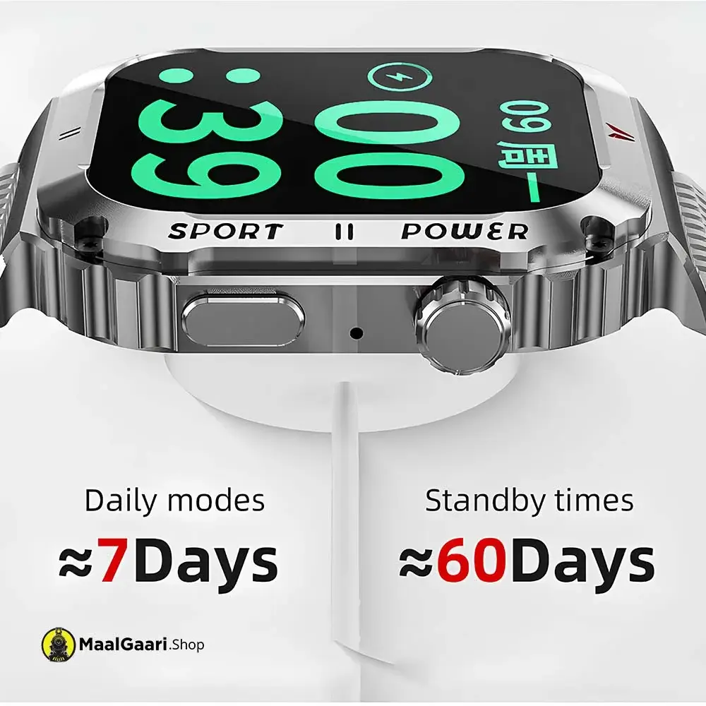 Wireless Charging Zordai Od3 Smart Watch, Fitness Tracker, 2.1 Inch Hd Screen, Outdoor Sports Watch Compatible With Android Ios - Maalgaari.shop
