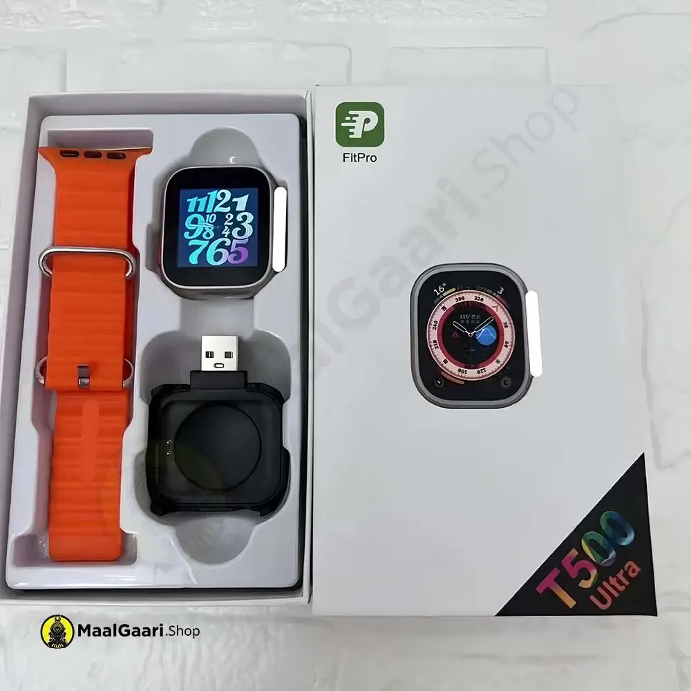 Box Accessories T500 Ultra Smart Watch - MaalGaari.Shop