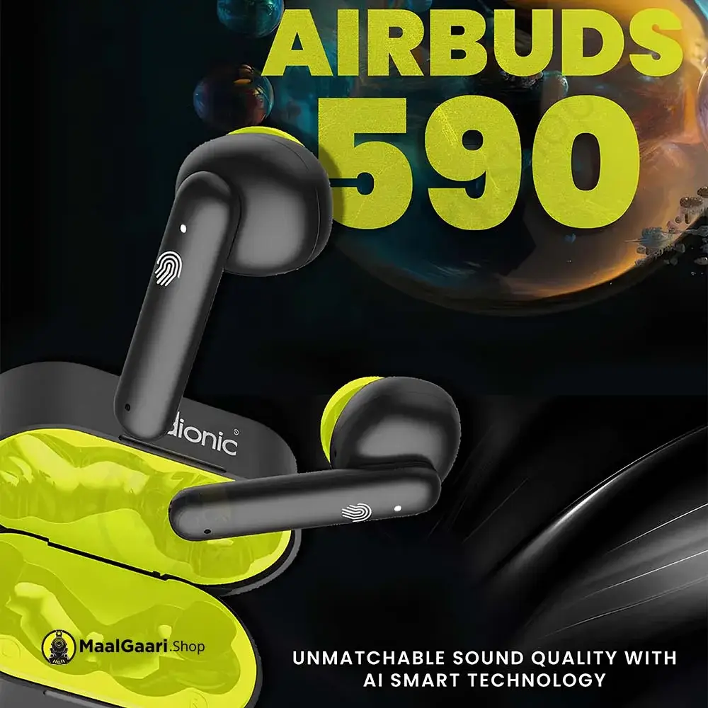 Latest Technology Audionic 590 Airbuds - MaalGaari.Shop
