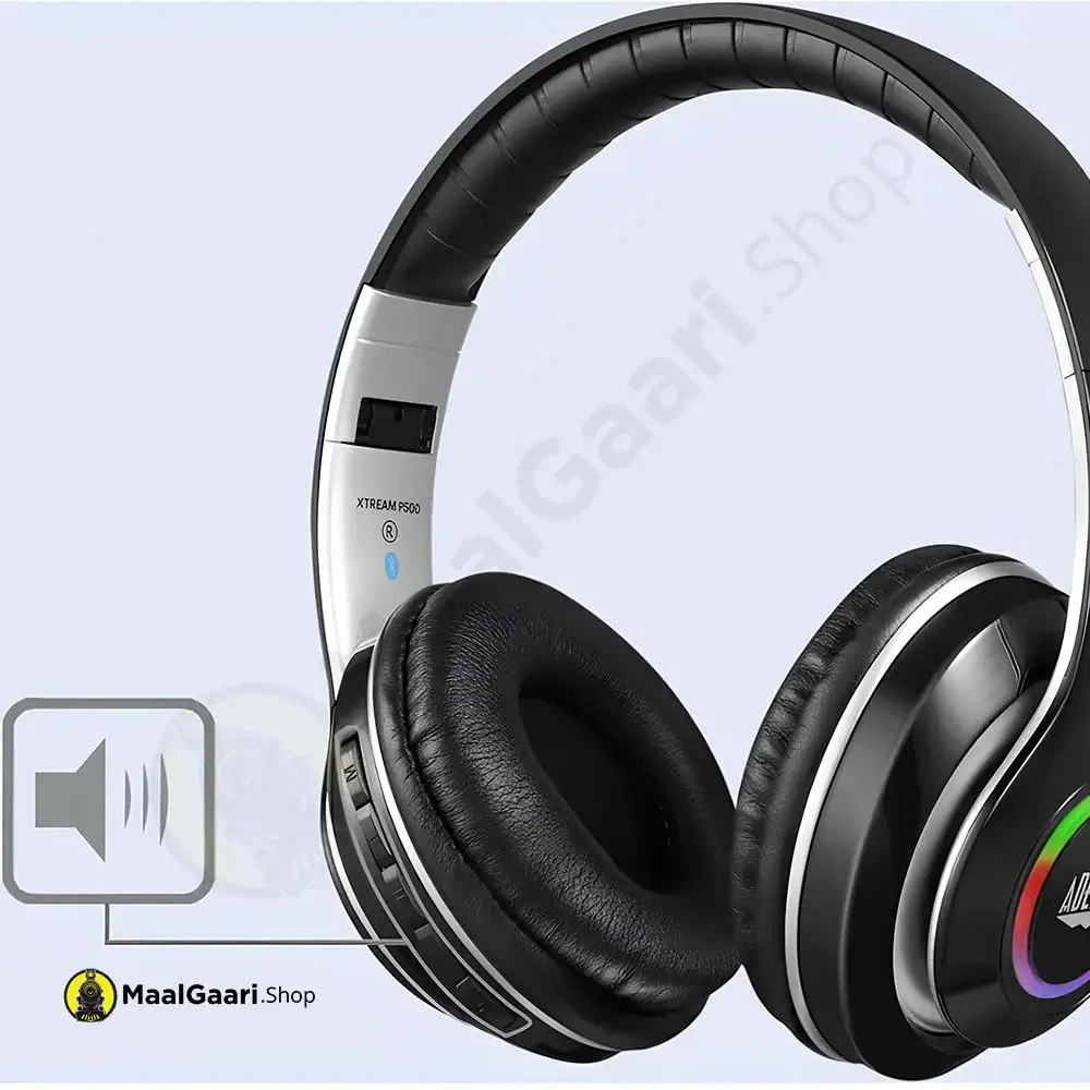 Volume Control Abodos As Wh03 Foldable Bluetooth Wireless Headset - MaalGaari.Shop
