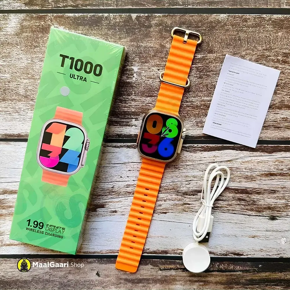 What's Inside Box T1000 Ultra Smart Watch - MaalGaari.Shop