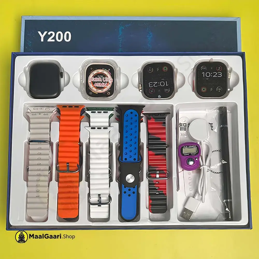 What's Inside Box Y200 Ultra Smart Watch - MaalGaari.Shop