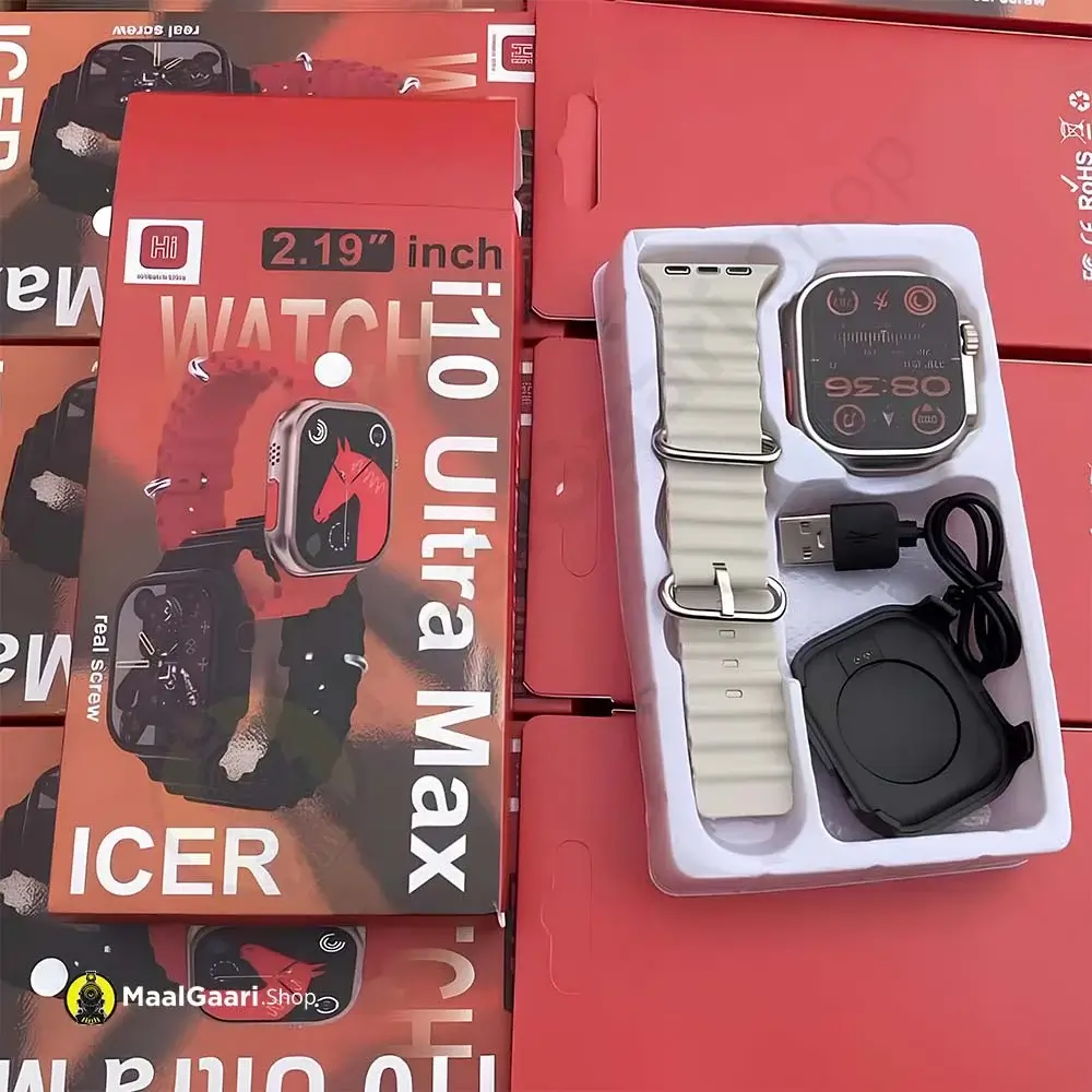 What's Inside Box I10 Ultra Max Smart Watch - MaalGaari.Shop