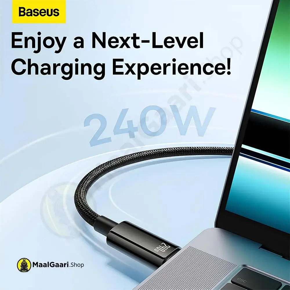 Advanced Level Charging Experience Baseus 240W Type C To Type Charging Cable - Maalgaari.shop