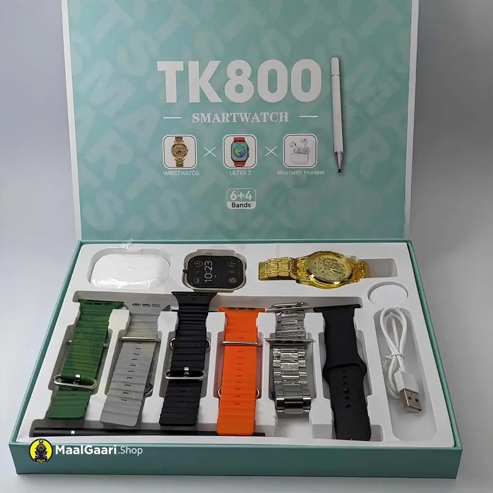 What's Inside Box Tk800 Ultra Smart Watch - MaalGaari.Shop
