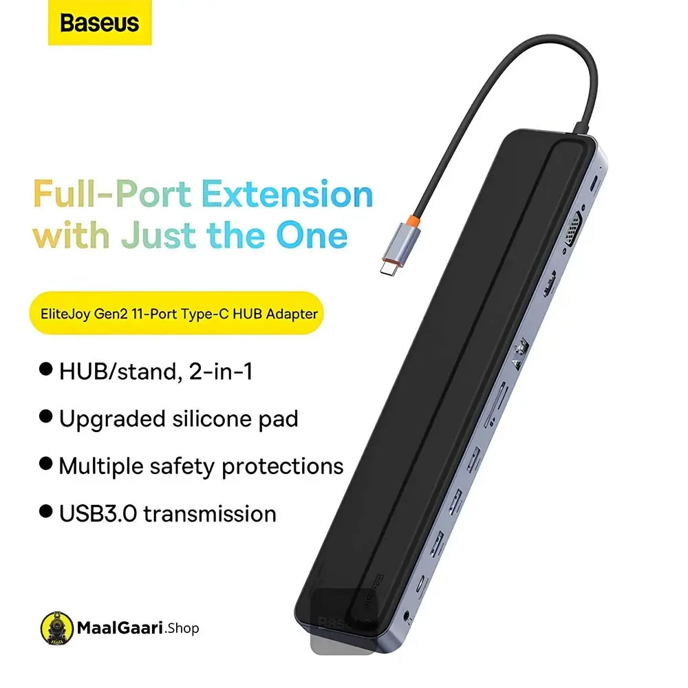 1 Port Extension Baseus Elitejoy Gen2 11 Port Type C Hub Adapter - Maalgaari.shop