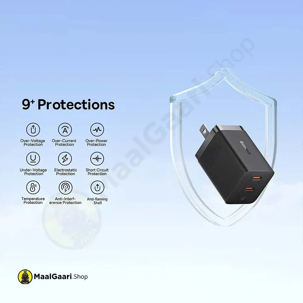 Highly Protective Baseus Gan5 Pro Fast Charger C+c 40w - MaalGaari.Shop