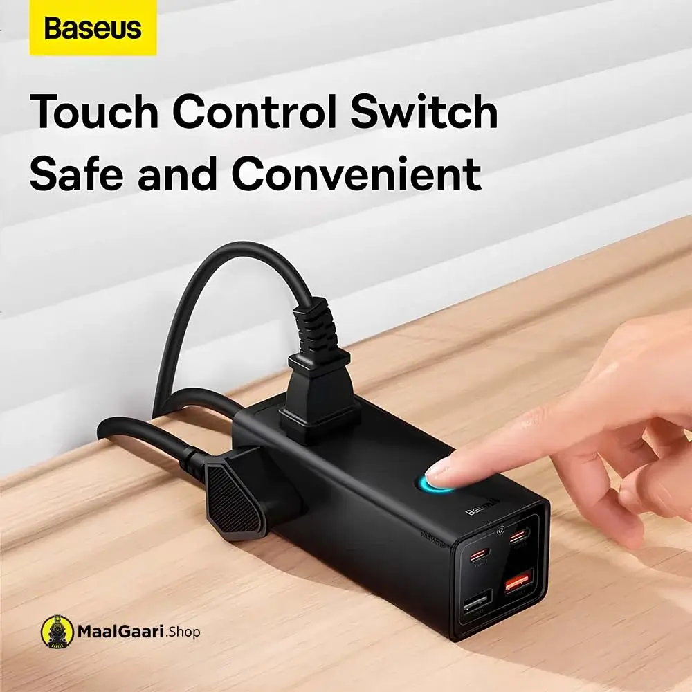 Safe And Convenient Baseus Power Combo Digital Power Strip 3Ac+2U+2C 65W - Maalgaari.shop