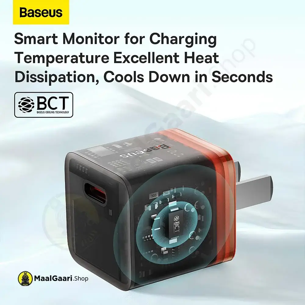Smart Monitoring Baseus Gan5 Mini 1c 20w Charger - MaalGaari.Shop