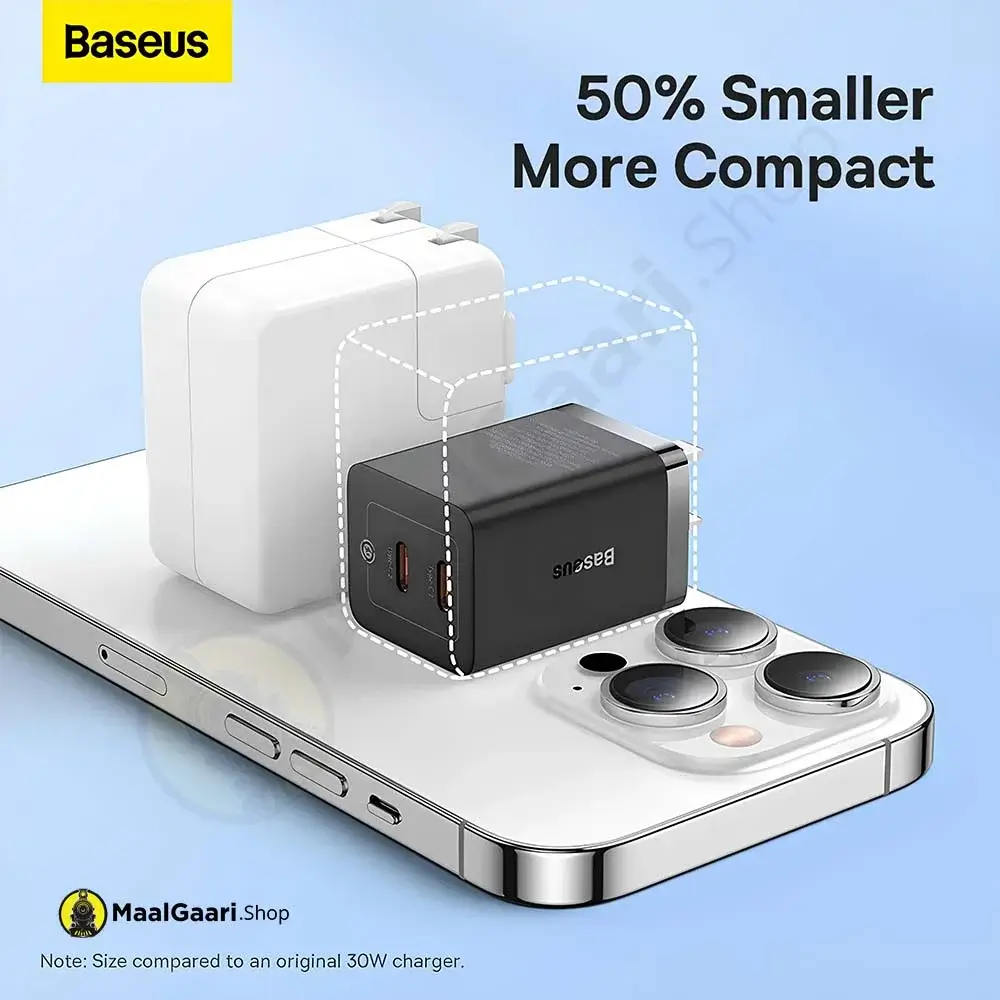 Smart And Portable Baseus Gan5 Pro Fast Charger C+c 40w - MaalGaari.Shop