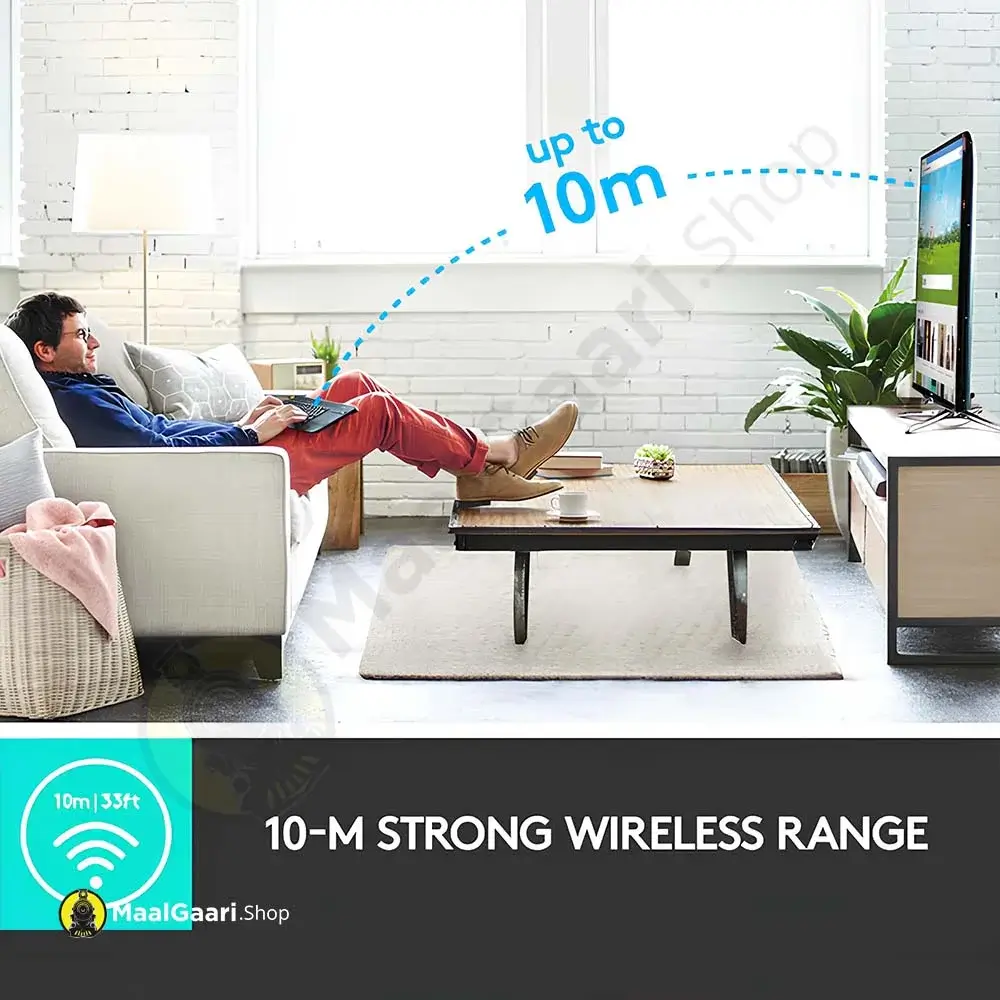 10 Meter Strong Wireless Range Logitech K400 Plus Wireless Touch Keyboard - Maalgaari.shop