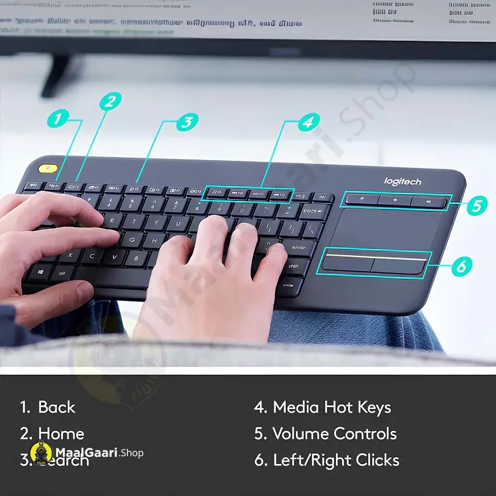 Advance Level Features Logitech K400 Plus Wireless Touch Keyboard - Maalgaari.shop