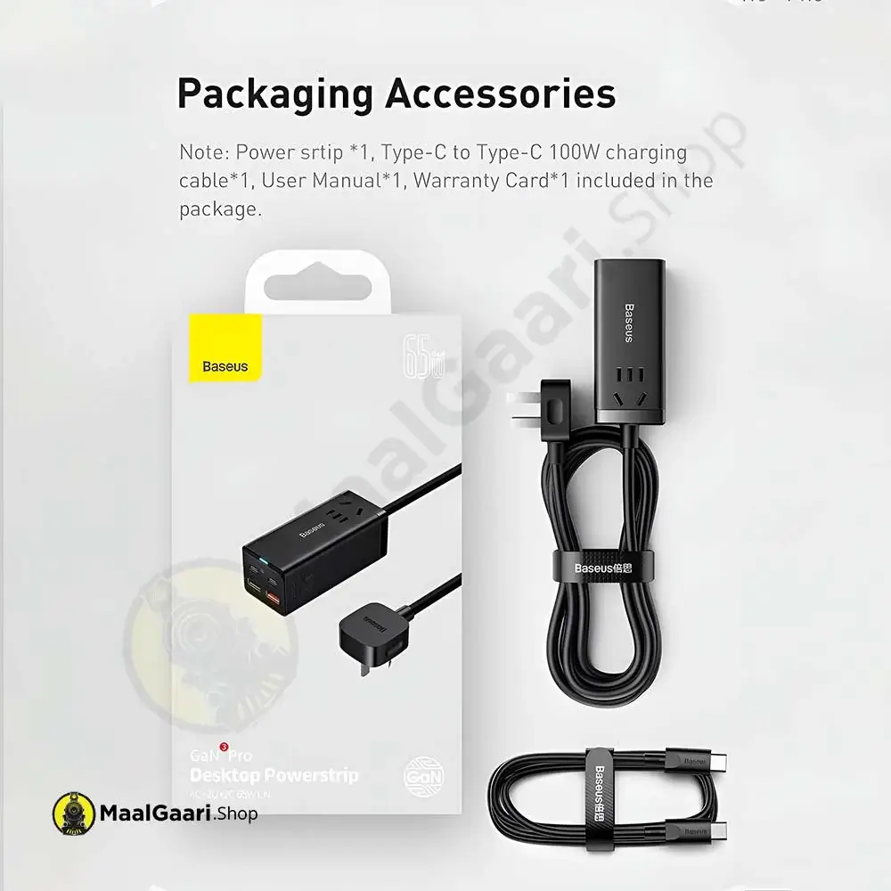 Packing Accessories Baseus Gan3 Pro Desktop 2C+2U 65W Fast Charger - Maalgaari.shop