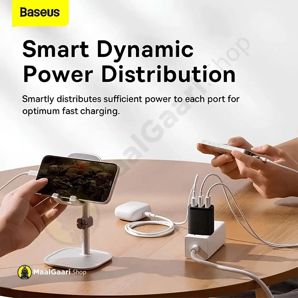 Smart Dynamic Power Distribution Baseus 17w 3 Usb Ports Charger - MaalGaari.Shop