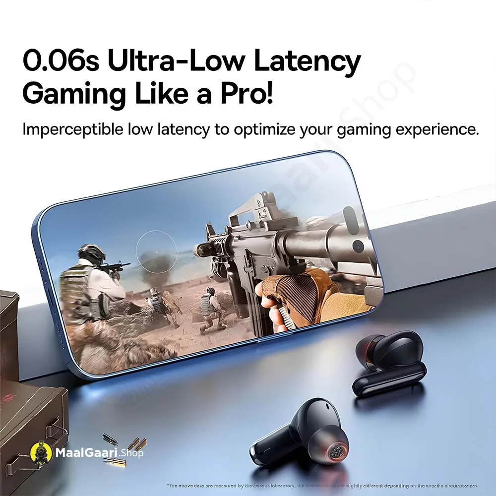 0.06s Ultra Low Latency Gaming Like A Pro Baseus Bowie M1 Wireless Earbuds - MaalGaari.Shop