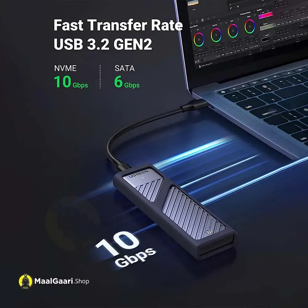 10 Gbps Transfer Rate Ugreen M2 Nvme Ssd Enclouser 15511 - Maalgaari.shop