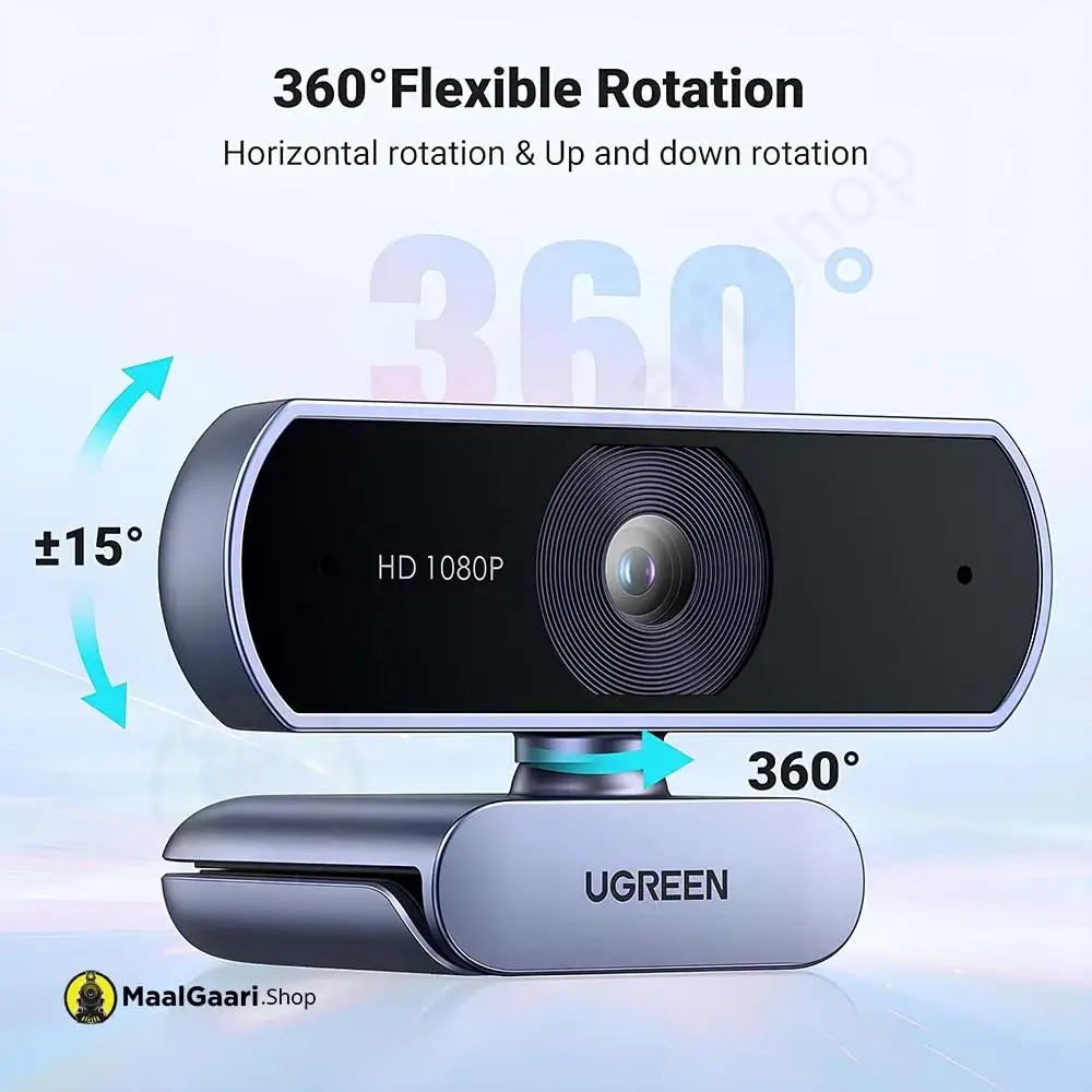 360 Degree Flexible Rotation Ugreen 1080P Hd Webcam 15728 - Maalgaari.shop