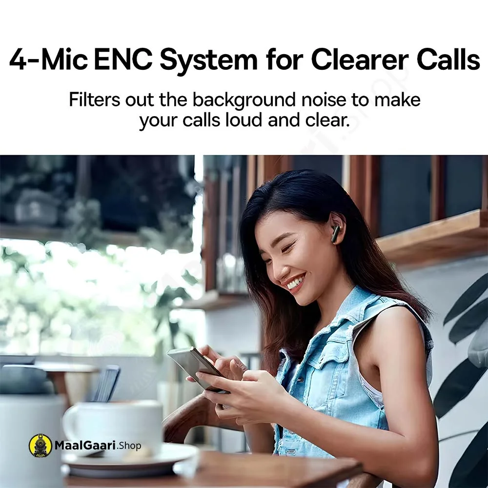 4 Mic Enc System For Cleaerer Calls Baseus Bowie M1 Wireless Earbuds - MaalGaari.Shop