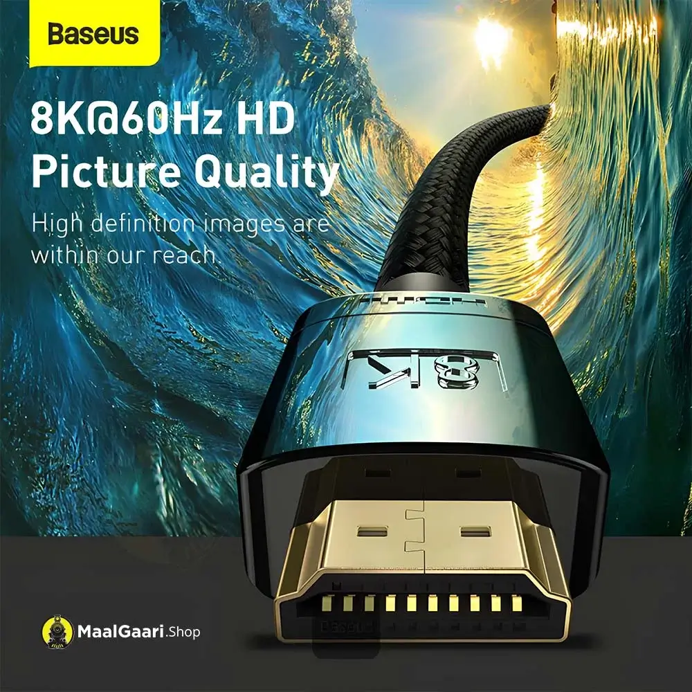 8k 60hz Picture Quality Baseus Hdmi 8k Cable - MaalGaari.Shop