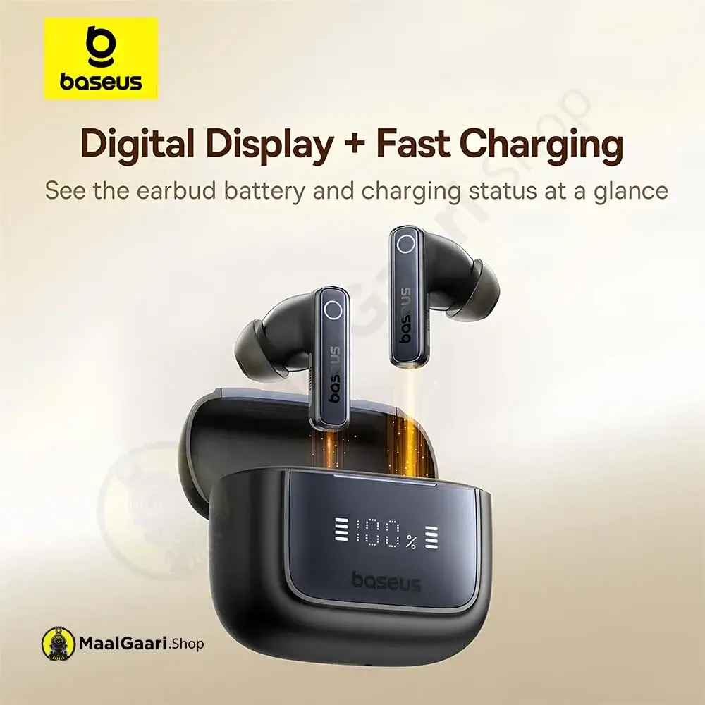 Digital Display And Fast Charging Baseus Bowie 35 Anc Earbuds - Maalgaari.shop