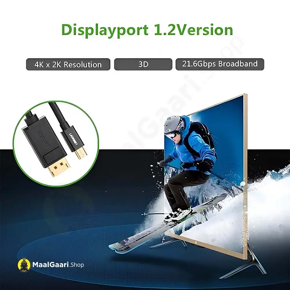 Display Port 1.2 Version Ugreen Mini Dp To Dp Cable 10477 - Maalgaari.shop