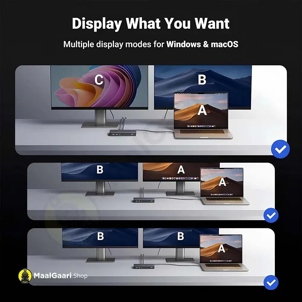 Display What You Want Ugreen 9 In 1 Type C Docking Station 90912 8 11zon - MaalGaari.Shop
