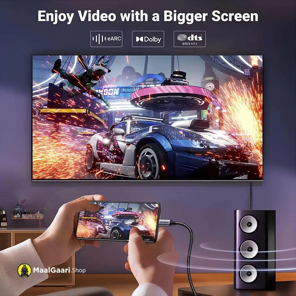 Enjoy Video With A Bigger Screen Ugreen Type C To Dp 8K Cable - Maalgaari.shop