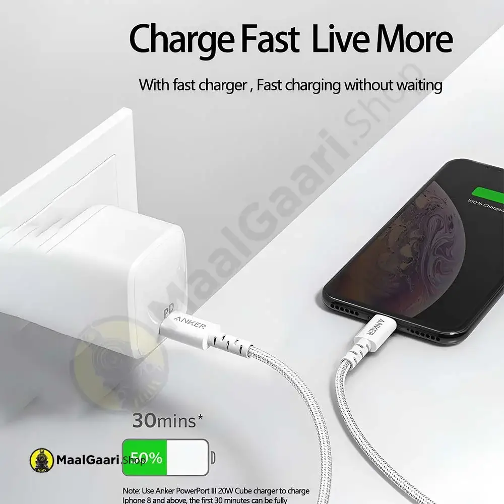 Fast And Reliable Charging Anker Type C To Iphone Cable - Maalgaari.shop