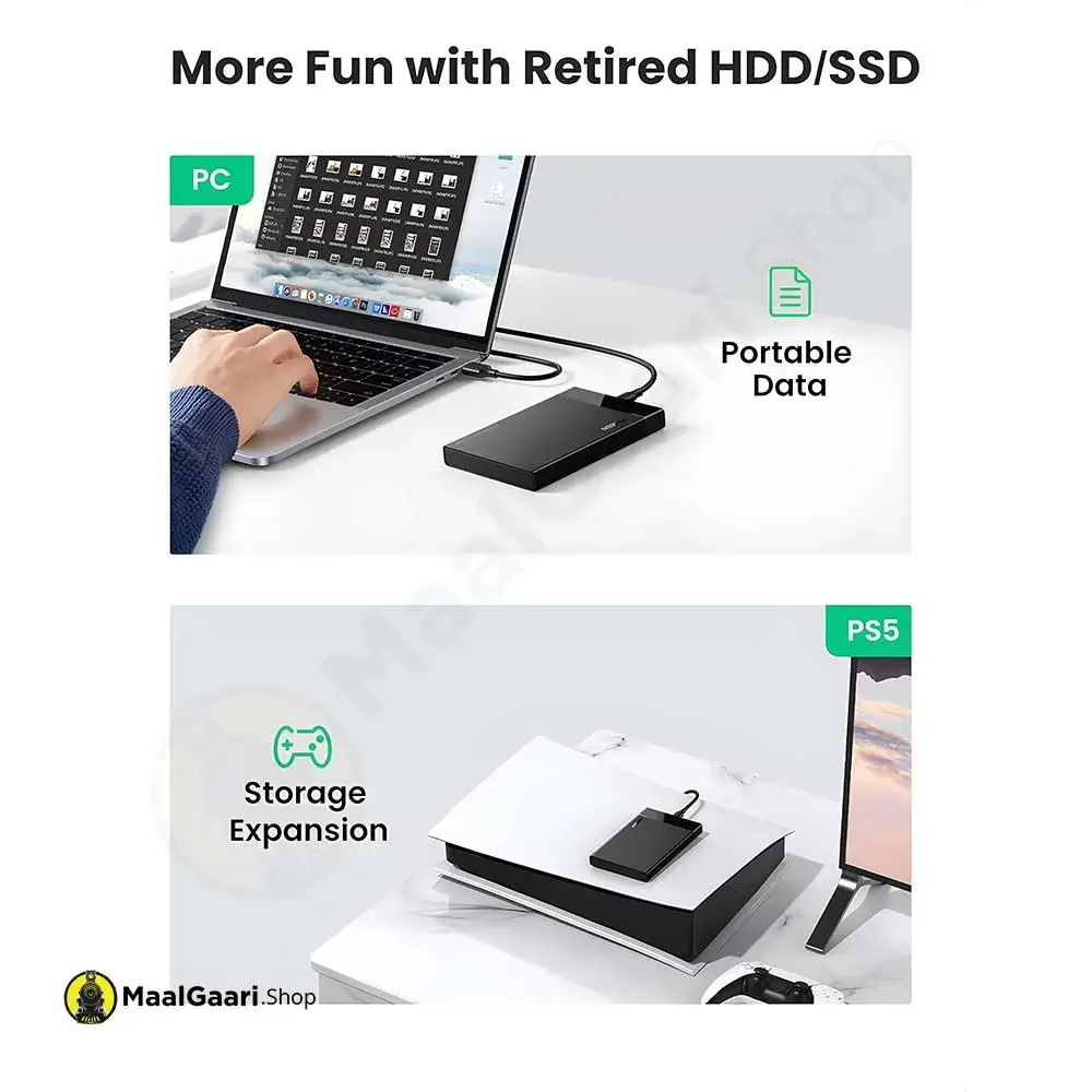 Fun More With Retired Hdd And Ssd Ugreen 2.0 Inch Usb C 3.1 6gbps Hard Drive 60735 - MaalGaari.Shop