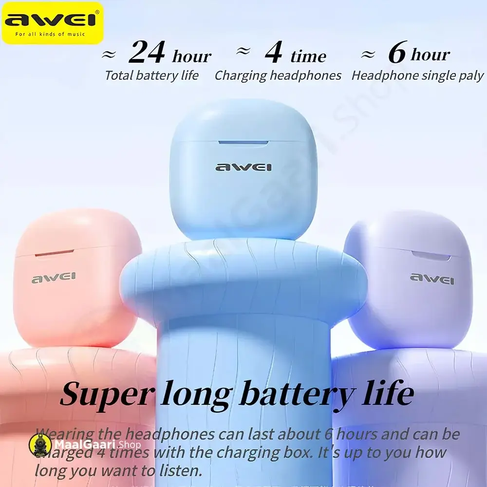 Long Lasting Battery Life Awei T68 Enc Buds - Maalgaari.shop