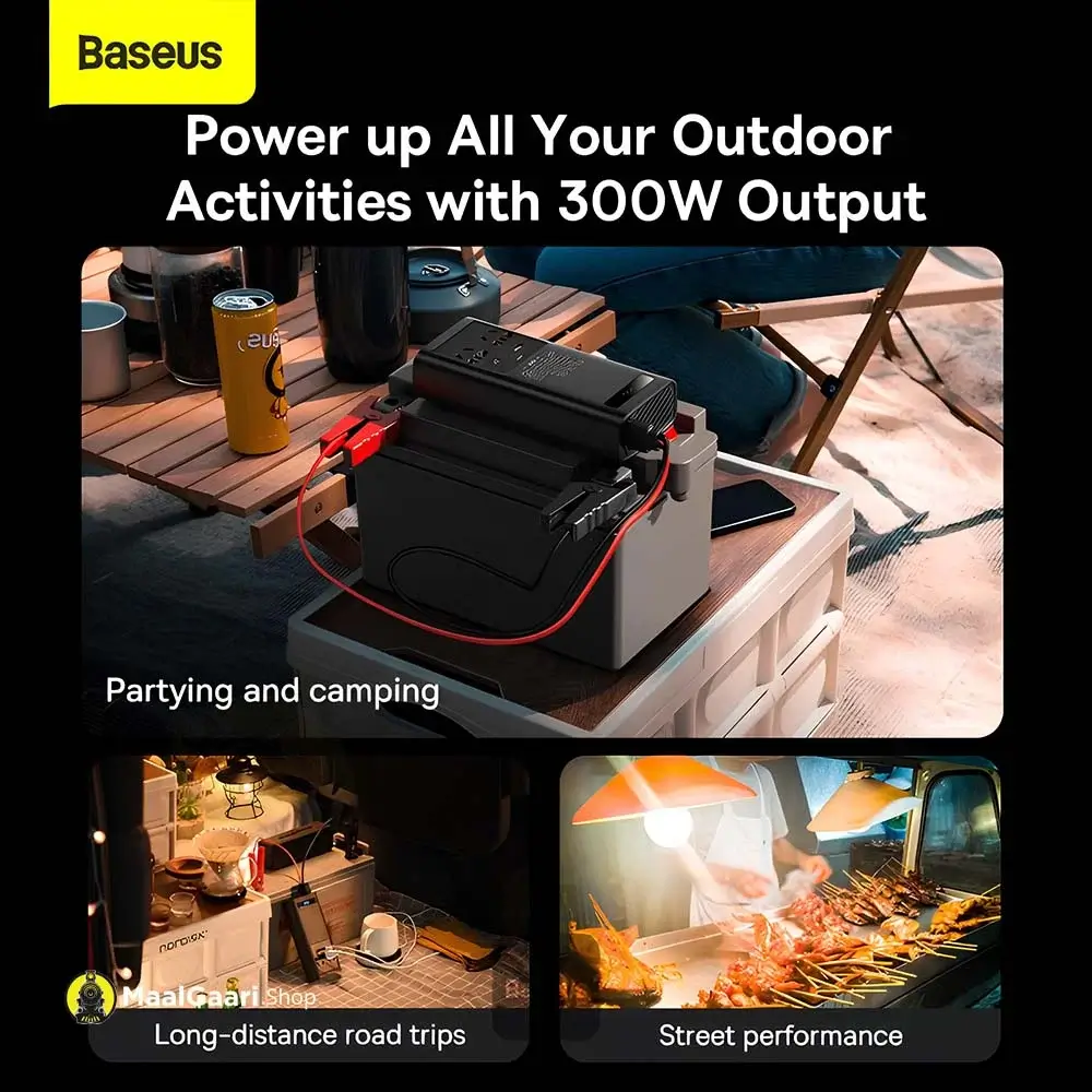 Power Up All Your Outdoor Activities With 300 Watts Output Baseus Igbt Power Inverter 300 Watts 200Volts Cn And Eu - Maalgaari.shop