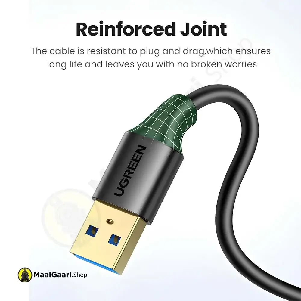 Reinforced Joint Ugreen Usb A Male To Usb A Female Extension Cable 90722 - MaalGaari.Shop