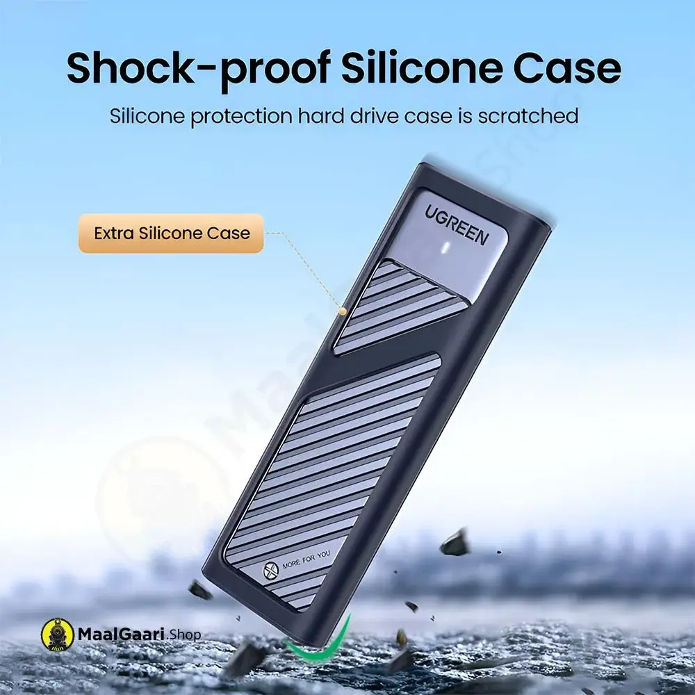 Shock Proof Silicone Case Ugreen M2 Nvme Ssd Enclouser 15511 - Maalgaari.shop