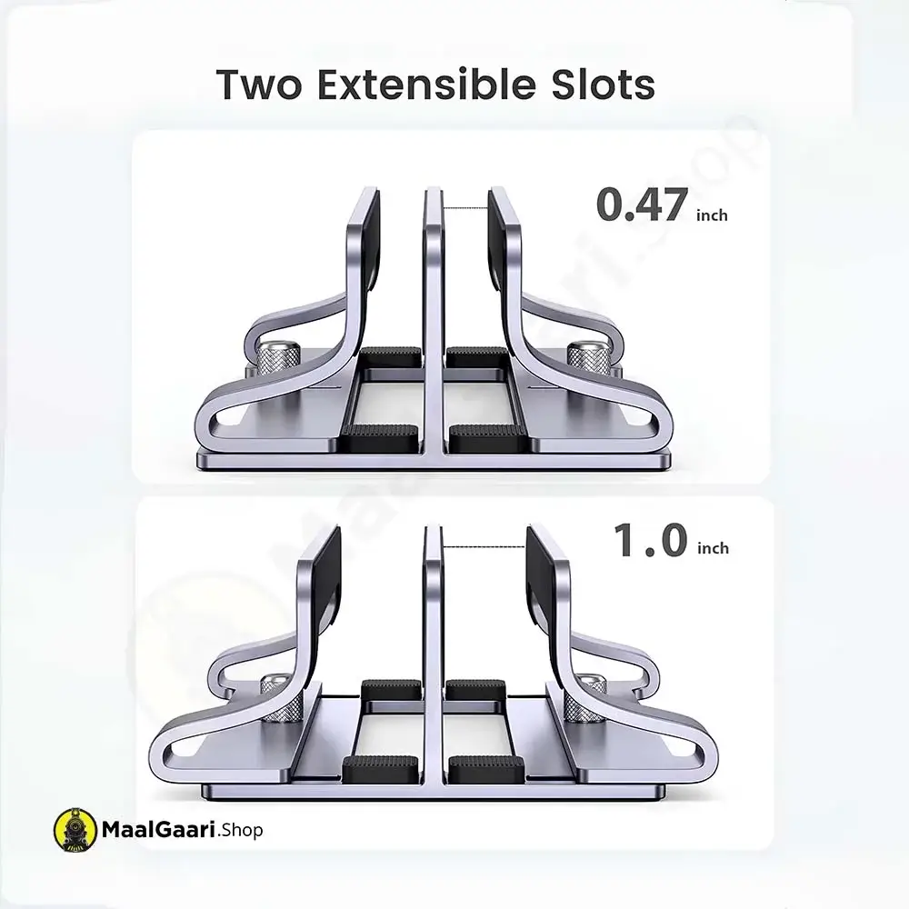 Two Extensible Solts Ugreen Vertical Laptop Stand Dual Slot 60643 - MaalGaari.Shop