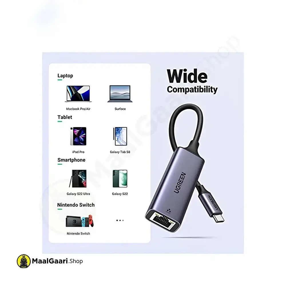 Wide Compatibility Ugreen Usb C To Ehternet Adapter 50737 - MaalGaari.Shop